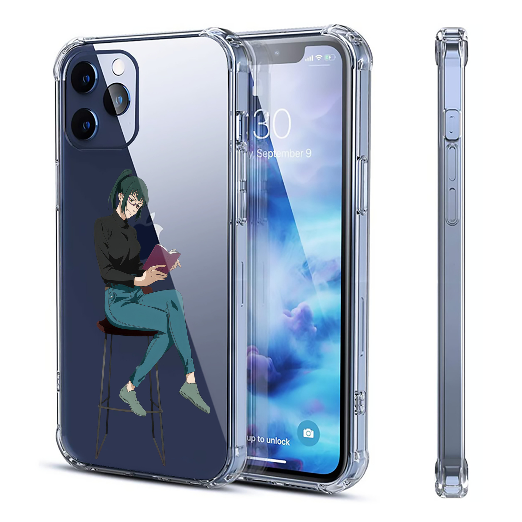 （画像用） 呪術廻戦 Jujutsu Kaisen 【iPhone 12シリーズ対応】透明スマホケース（クリアソフトケース）